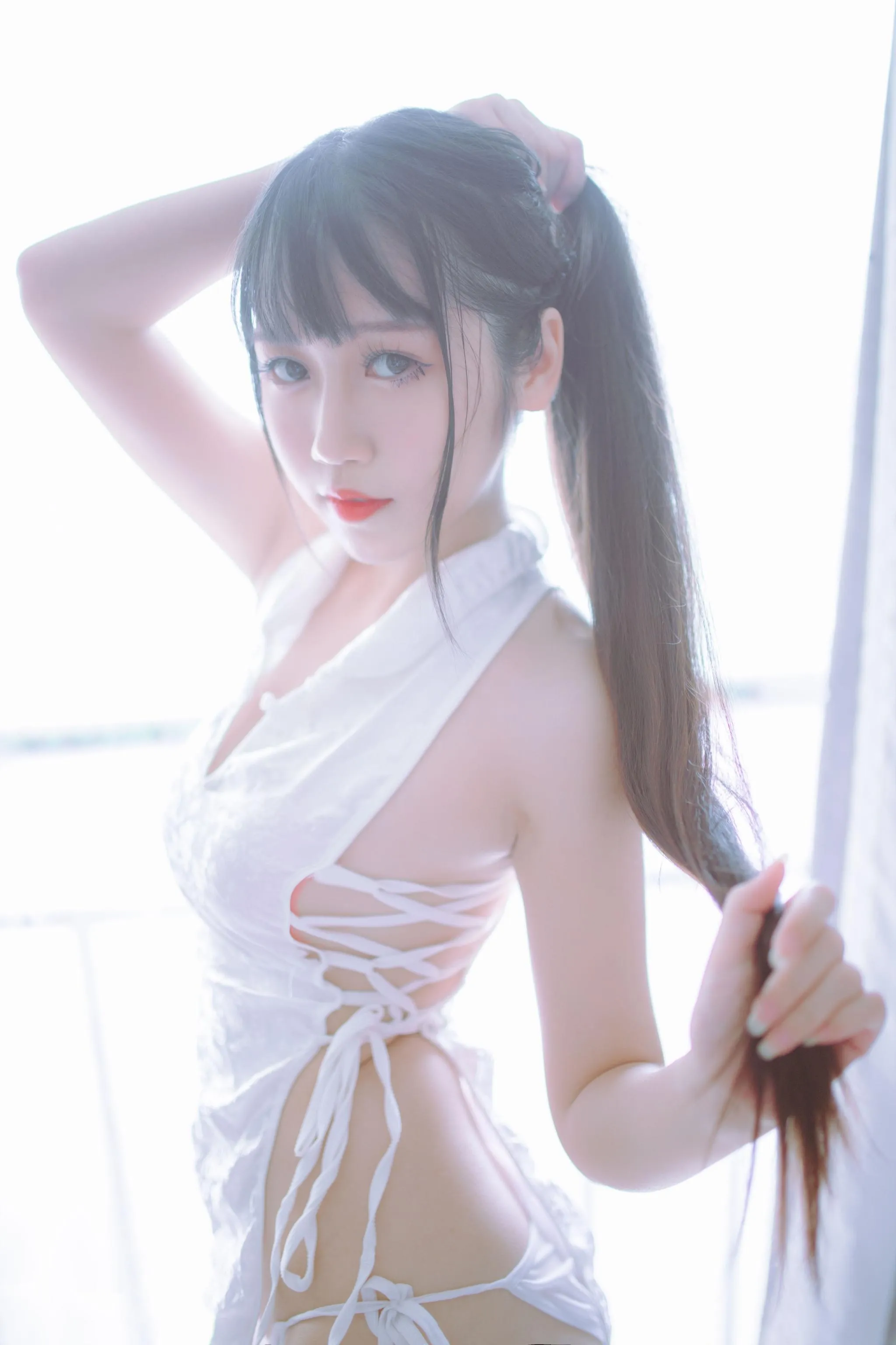 抖娘-利世 – NO.27 黑白旗袍双子 [41P]插图5